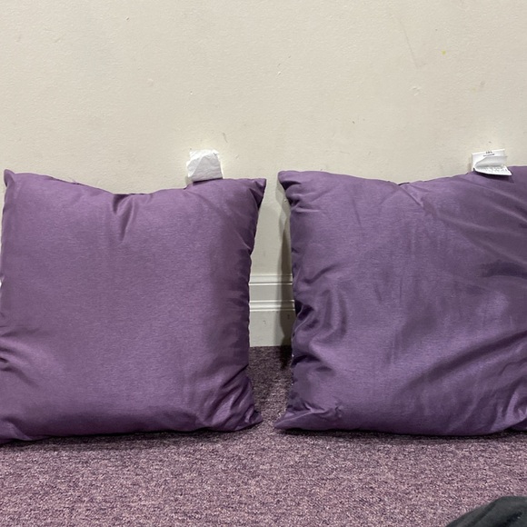 Decor Pillow Cushions - Purple 16” x 16” - Picture 3 of 5